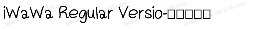 iWaWa Regular Versio字体转换